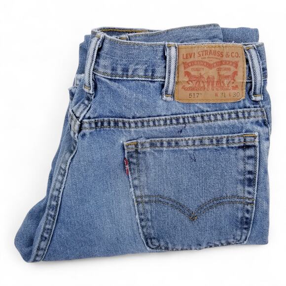 LEVI'S 517 Boot Cut Jeans 2012 Broken Imperfections Made In Nicaragua W31 L30 - Picture 4 of 10